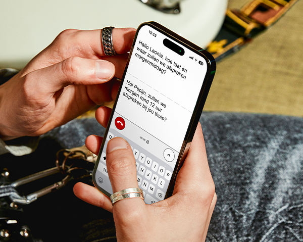 Telefoon in handen